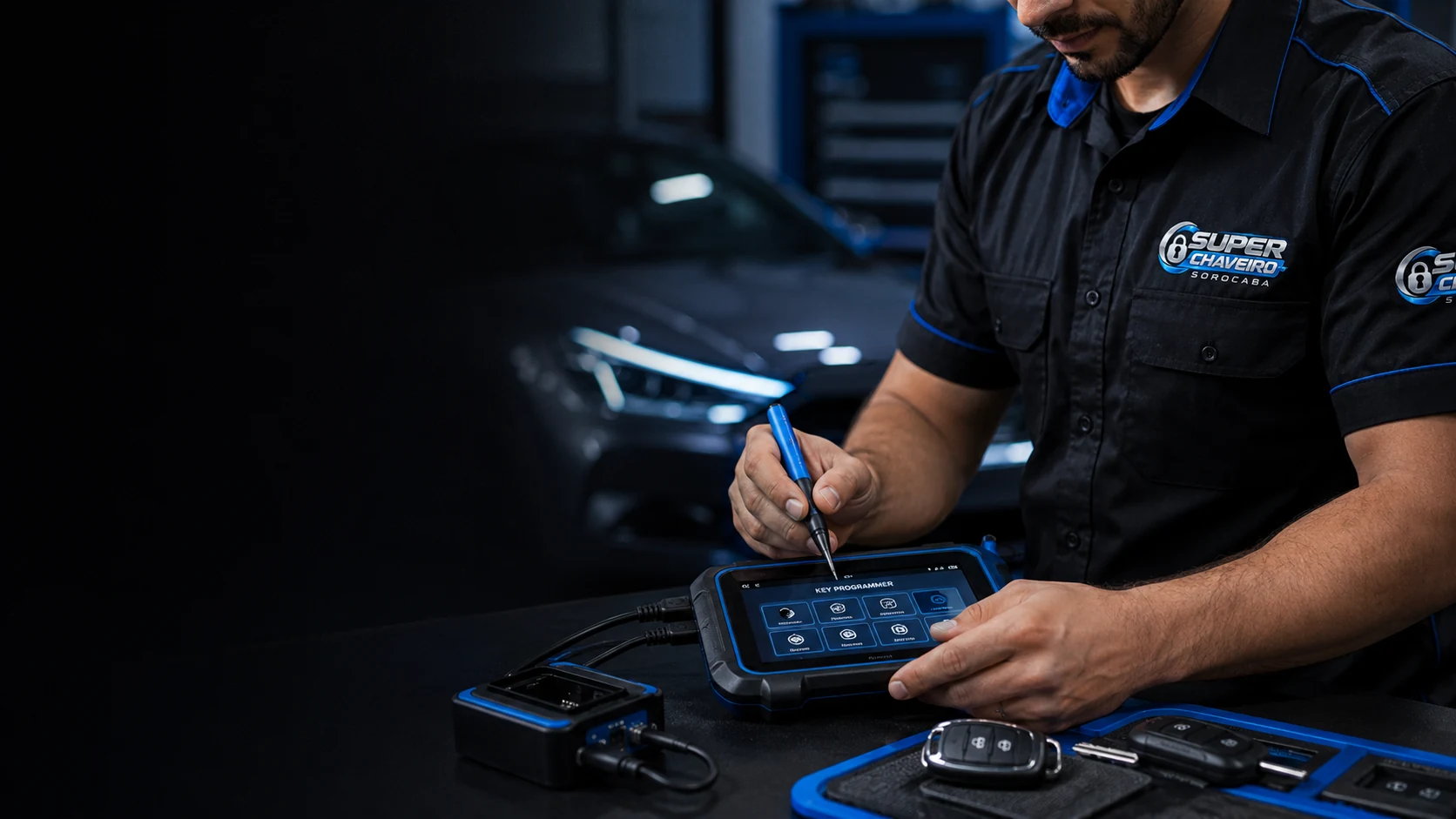 Equipamento para programação de chave codificada automotiva